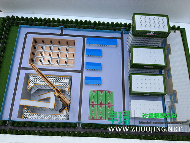 建筑工程項(xiàng)目工地現(xiàn)場(chǎng)施工場(chǎng)景沙盤(pán)模型制作廠家案例
