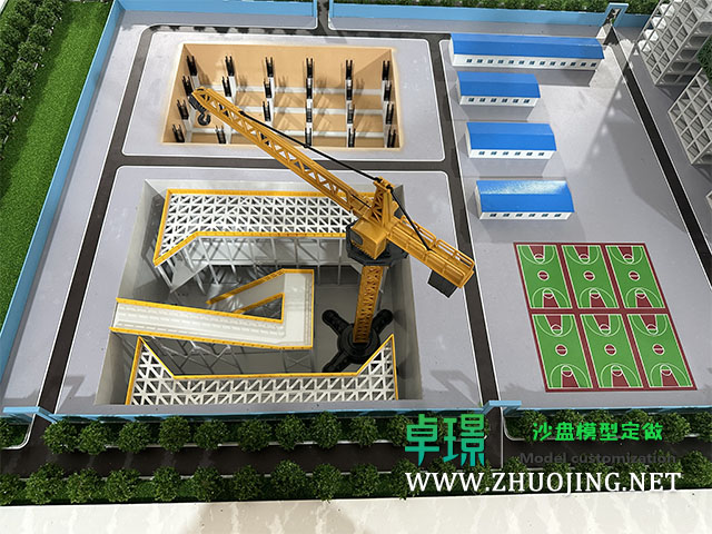 建筑工程項目工地現(xiàn)場施工場景沙盤模型制作廠家案例