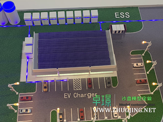 光儲(chǔ)充一體化充電站沙盤模型制作廠家案例