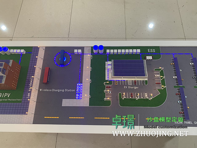 太陽能充電停車場沙盤模型制作廠家案例